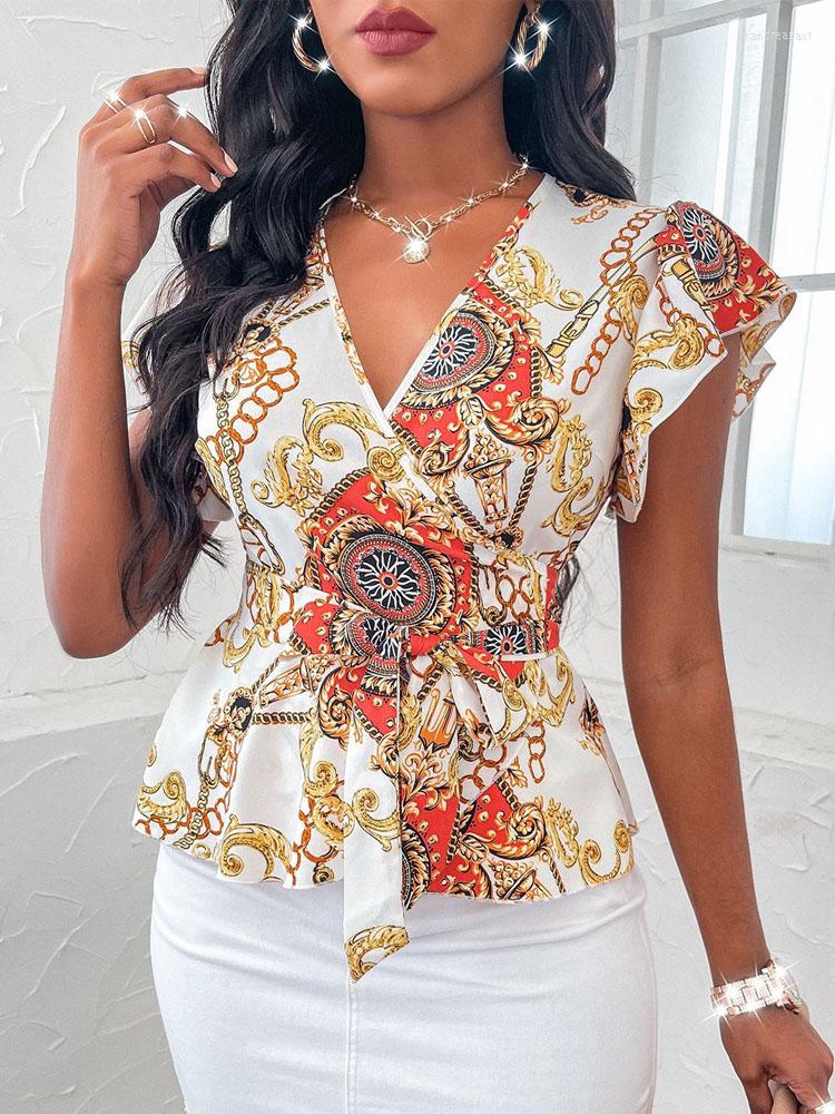 Women' Blouses Women Commute Shirts Fashion Printing Ruffle Sleeve Design Tops Ladies Casual Blusa 2023 Elegant V-Neck Cross Lace-Up Blouse, 02 black
Women' Blouses Women Commute Shirts Fashion Printing Ruffle Sleeve Design Tops Ladies Casual Blusa 2023 Elegant V-Neck Cross Lace-Up Blouse, 02 black