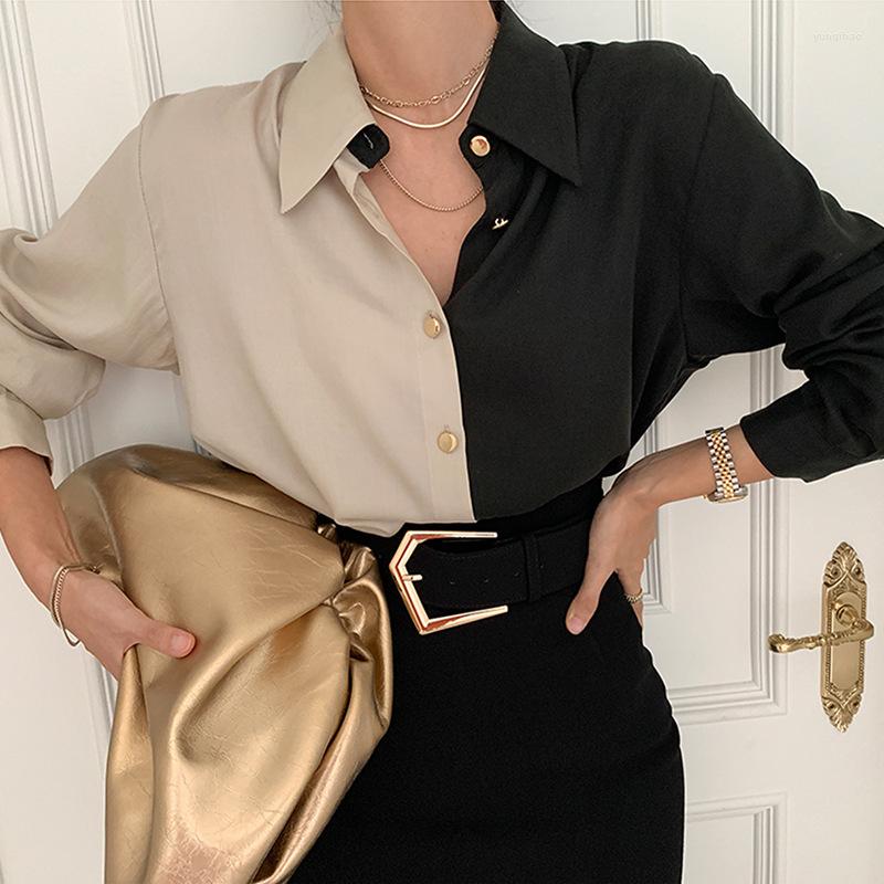 Women' Blouses Fashion Elegant Office Lady Blouse Women Retro Lapel Patchwork Chic Casual Long Sleeve Buttons Shirts OL Blusas Female Tops, As shown
Women' Blouses Fashion Elegant Office Lady Blouse Women Retro Lapel Patchwork Chic Casual Long Sleeve Buttons Shirts OL Blusas Female Tops, As shown