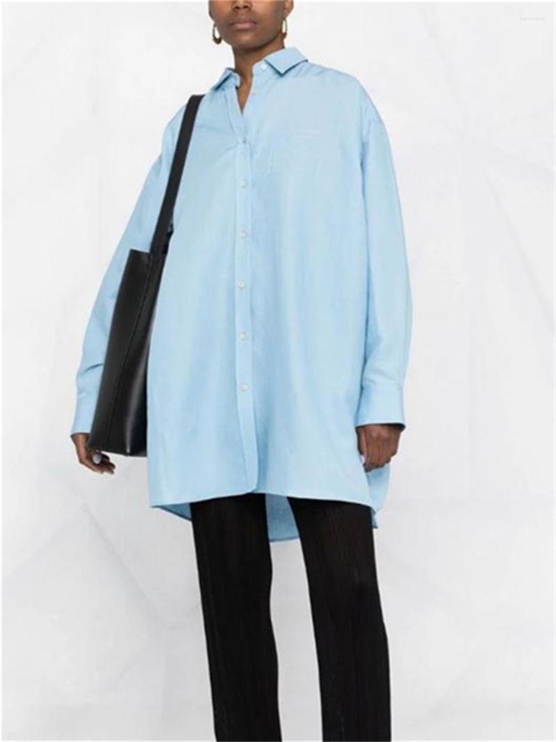 Women's Blouses Women Embroidered Solid Color Mid-Length Shirt 2023 Spring Lady Long-Sleeve Casual Simple Blue Blouse Female Tops
Women's Blouses Women Embroidered Solid Color Mid-Length Shirt 2023 Spring Lady Long-Sleeve Casual Simple Blue Blouse Female Tops