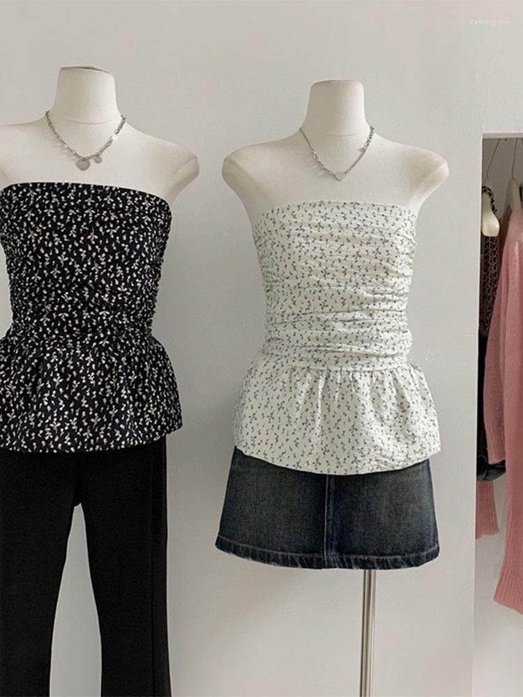 Women' Tanks Summer Women Korean Fashion Chiffon Sexy Crop Tank Vintage Tube Tops Streetwear Strapless Bustier Draped Design Mori Girl, Black
Women' Tanks Summer Women Korean Fashion Chiffon Sexy Crop Tank Vintage Tube Tops Streetwear Strapless Bustier Draped Design Mori Girl, Black