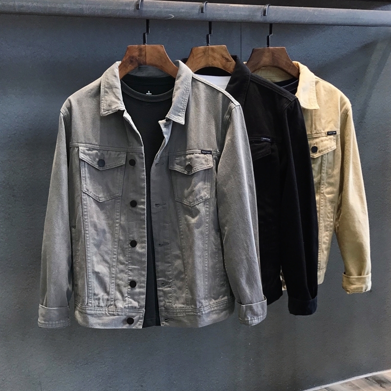 Men' Jackets Spring Autumn Denim Jacket Men Clothing White Khaki Korea Cowboy Simple Tops Men' Leisure Bomber Jacket Casual Slim Jeans Coat 230509
Men' Jackets Spring Autumn Denim Jacket Men Clothing White Khaki Korea Cowboy Simple Tops Men' Leisure Bomber Jacket Casual Slim Jeans Coat 230509