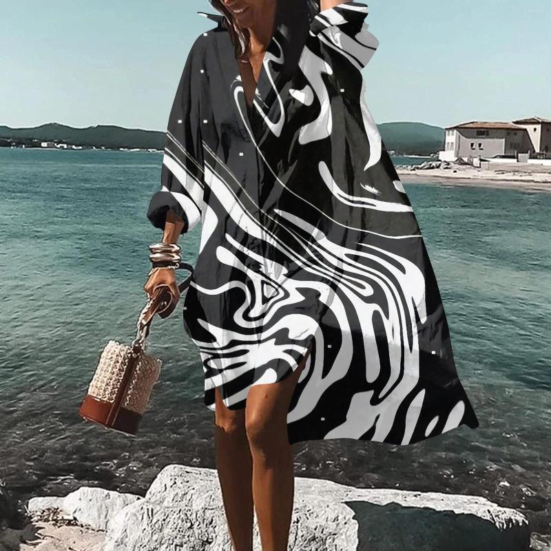 Casual Dresses Fashion Women's Printed Blouse Loose Holiday Shirt Long Sleeve Dress Elegant Fashionable With, White
Casual Dresses Fashion Women's Printed Blouse Loose Holiday Shirt Long Sleeve Dress Elegant Fashionable With, White