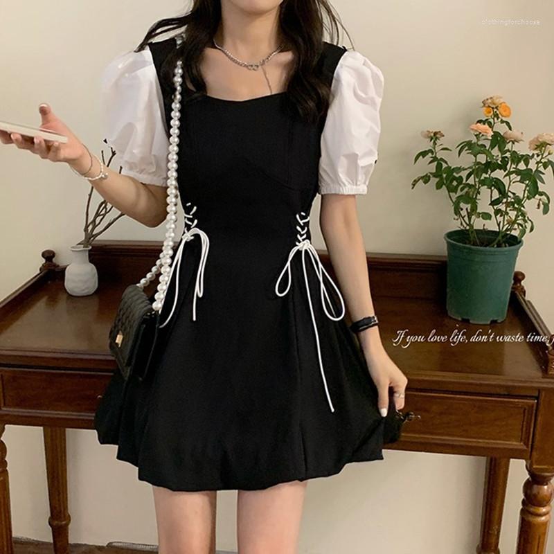 Casual Dresses Mini Dress Women Chic Puff Sleeve Sweet All-match High Waist Fashion Summer Square Collar Slim Lace-up Korean Style Girls, As shown
Casual Dresses Mini Dress Women Chic Puff Sleeve Sweet All-match High Waist Fashion Summer Square Collar Slim Lace-up Korean Style Girls, As shown