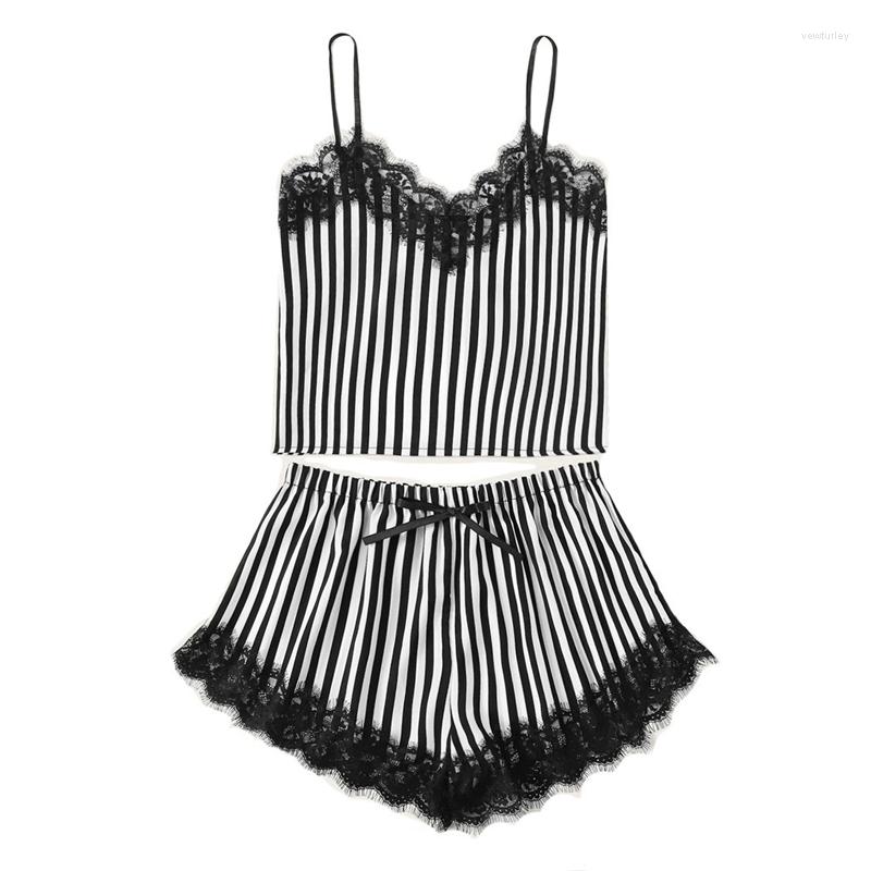 Women' Sleepwear Ladies Pajamas Suit Fashion Striped Lace Sexy V-neck Suspenders Shorts Two-piece Summer Thin Casual, Red
Women' Sleepwear Ladies Pajamas Suit Fashion Striped Lace Sexy V-neck Suspenders Shorts Two-piece Summer Thin Casual, Red