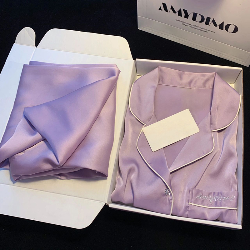 Women's Sleepwear High Quality Light Luxury Ice Silk Pajama's Pajama Spring and Autumn Style Long Sleeve Home Set Nightwear 230508, Orange
Women's Sleepwear High Quality Light Luxury Ice Silk Pajama's Pajama Spring and Autumn Style Long Sleeve Home Set Nightwear 230508, Orange