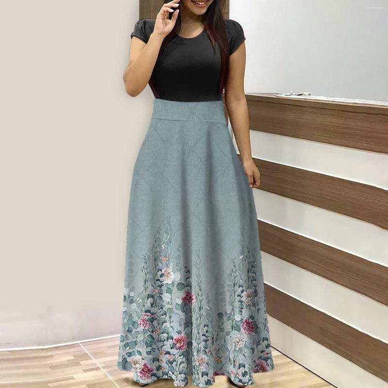 Casual Dresses Summer For Women Fashion Floral Print Round Neck Short-Sleeved Large Size Maxi Elegant, Mint green
Casual Dresses Summer For Women Fashion Floral Print Round Neck Short-Sleeved Large Size Maxi Elegant, Mint green