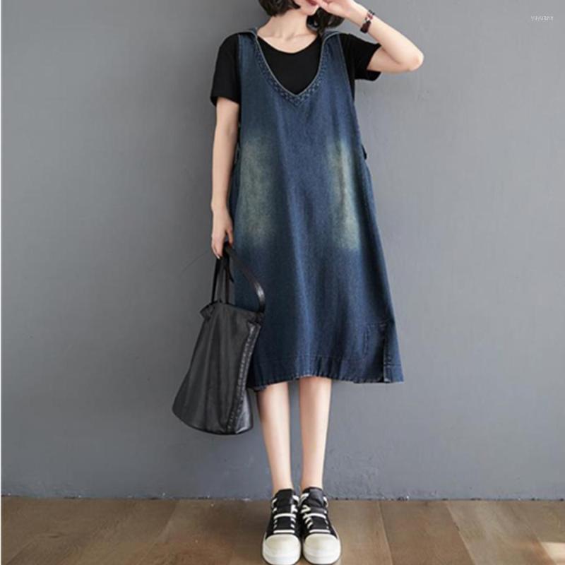 Casual Dresses Femininity 2023 Denim Dress Blue Waistcoat Jean Loose Pocket Vest For Women
Casual Dresses Femininity 2023 Denim Dress Blue Waistcoat Jean Loose Pocket Vest For Women