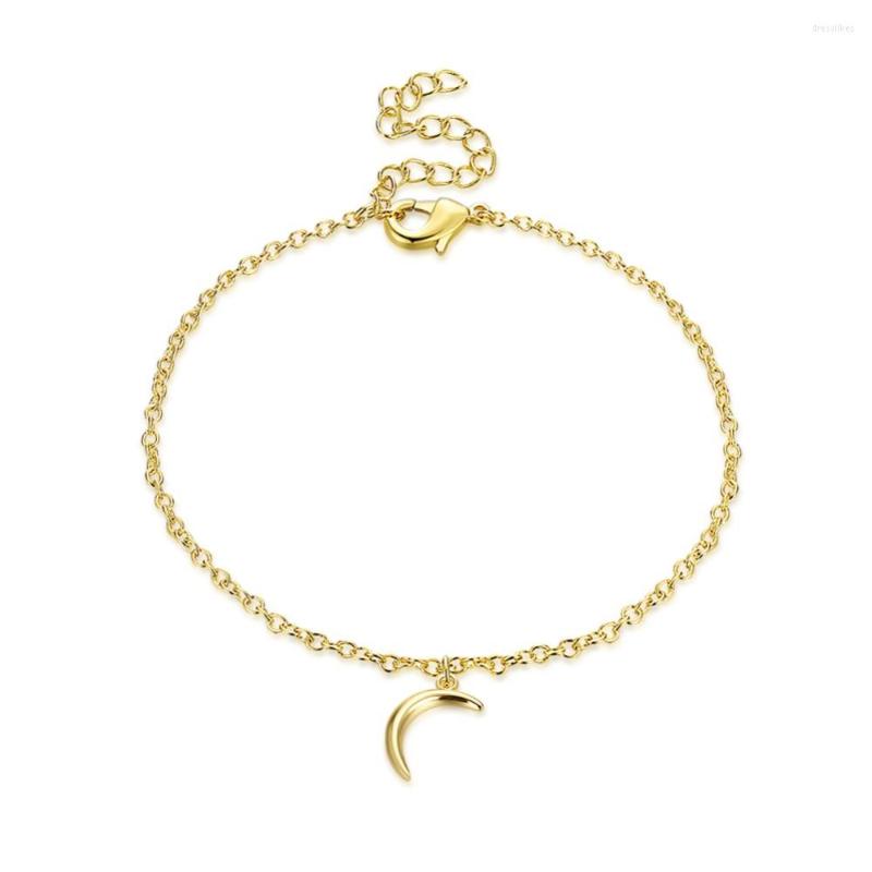 Link Bracelets Women Luxury Moon Pendant Bracelet Exquisite Chain Lobster Claps Golden For Lady Wedding Jewelry Love Gift
Link Bracelets Women Luxury Moon Pendant Bracelet Exquisite Chain Lobster Claps Golden For Lady Wedding Jewelry Love Gift