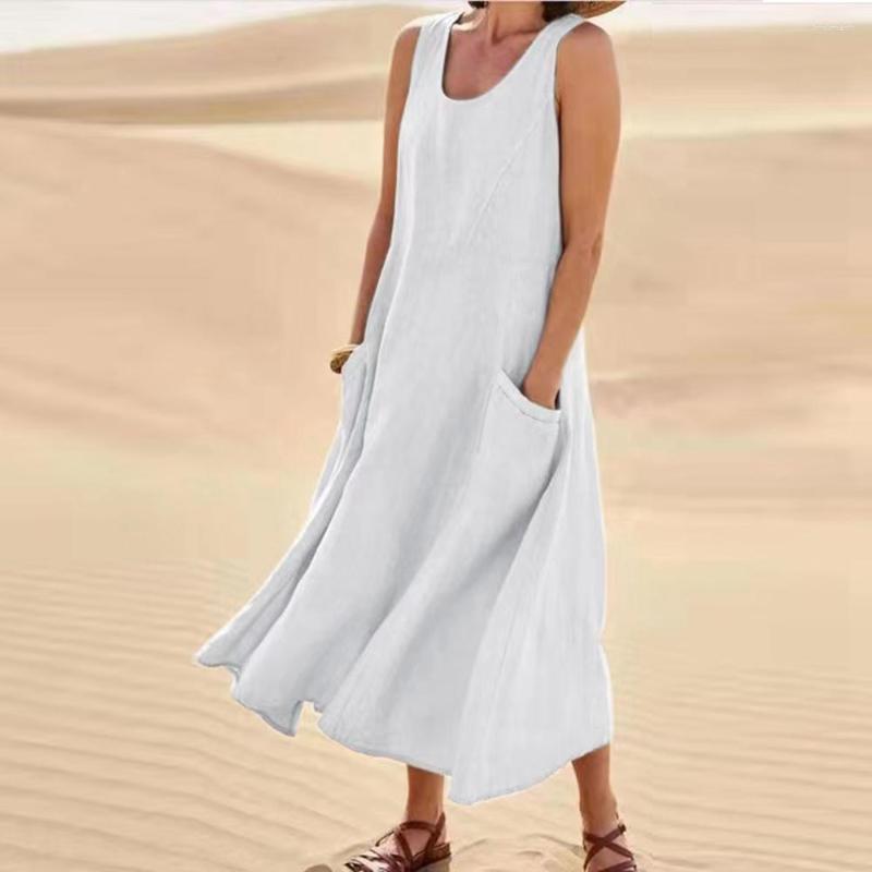 Casual Dresses Cotton Linen Sleeveless Dress For Women Summer Pullover Skirt Vestidos Fashion Female Clothing Short Sleeved Loose Long, Sky blue
Casual Dresses Cotton Linen Sleeveless Dress For Women Summer Pullover Skirt Vestidos Fashion Female Clothing Short Sleeved Loose Long, Sky blue