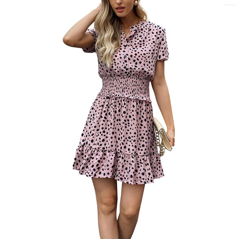 Casual Dresses Women Dot Pattern Dress V-neck Ruffle Sleeve Street Sexy Style Waist Wrap Summer, Black
Casual Dresses Women Dot Pattern Dress V-neck Ruffle Sleeve Street Sexy Style Waist Wrap Summer, Black