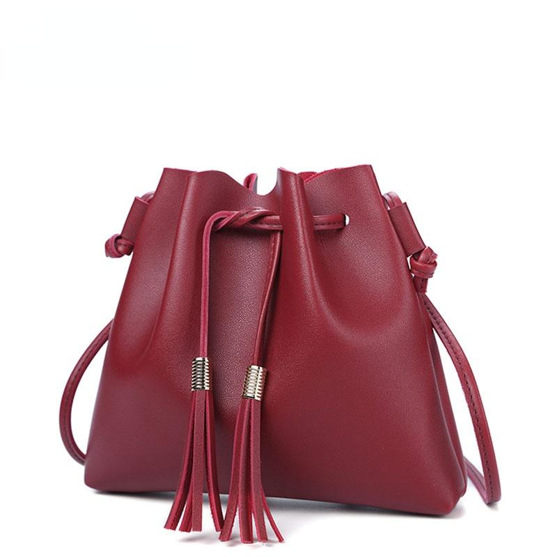 Evening Bags Fashion String Bucket Bag For Women PU Leather Small Handbag Female Tassel Purse Shoulder Crossbody Sac Main Femme, Brown
Evening Bags Fashion String Bucket Bag For Women PU Leather Small Handbag Female Tassel Purse Shoulder Crossbody Sac Main Femme, Brown