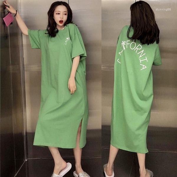 Casual Dresses Korean Style Women Summer Cotton Letter Printed T-Shirt Long Dress Loose Large Size 4Xl Womens Vestidos Daily Wear, Black
Casual Dresses Korean Style Women Summer Cotton Letter Printed T-Shirt Long Dress Loose Large Size 4Xl Womens Vestidos Daily Wear, Black