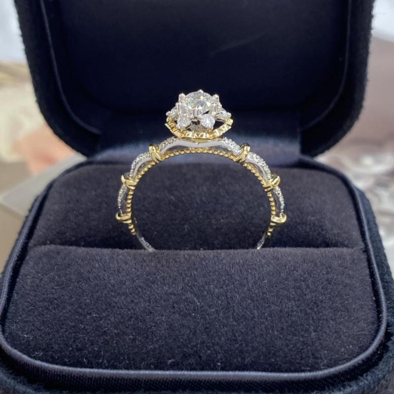 Cluster Rings UNICE Flower Wedding Real 18K Solid Yellow White Gold AU750 Bridal Bouquet Diamond Ring For Women Party Gift Jewelry
Cluster Rings UNICE Flower Wedding Real 18K Solid Yellow White Gold AU750 Bridal Bouquet Diamond Ring For Women Party Gift Jewelry