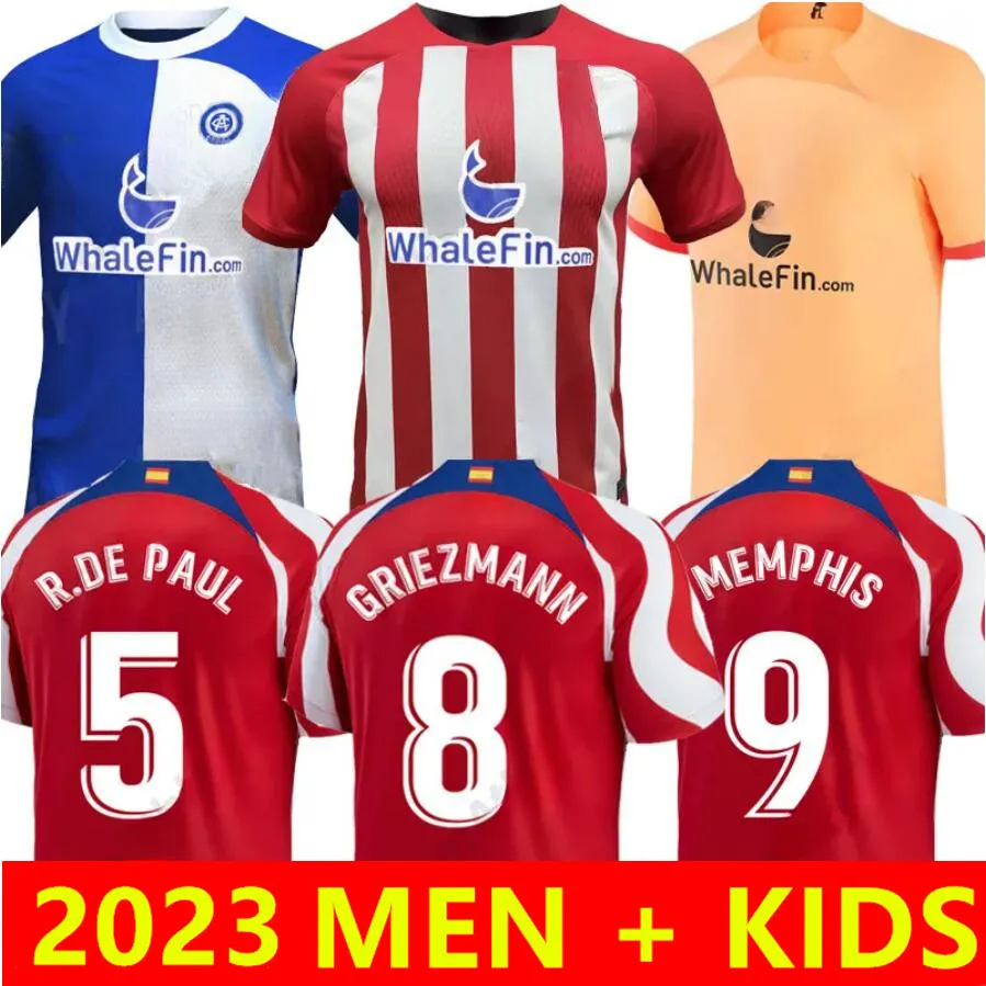 22/23 GRIEZMANN R. DE PAUL home away soccer jerseys 2023 120th Anniversary M. LLORENTE Correa camiseta Atletico MadridS football shirts uniforms kids kit, 22/23 away - kids
22/23 GRIEZMANN R. DE PAUL home away soccer jerseys 2023 120th Anniversary M. LLORENTE Correa camiseta Atletico MadridS football shirts uniforms kids kit, 22/23 away - kids