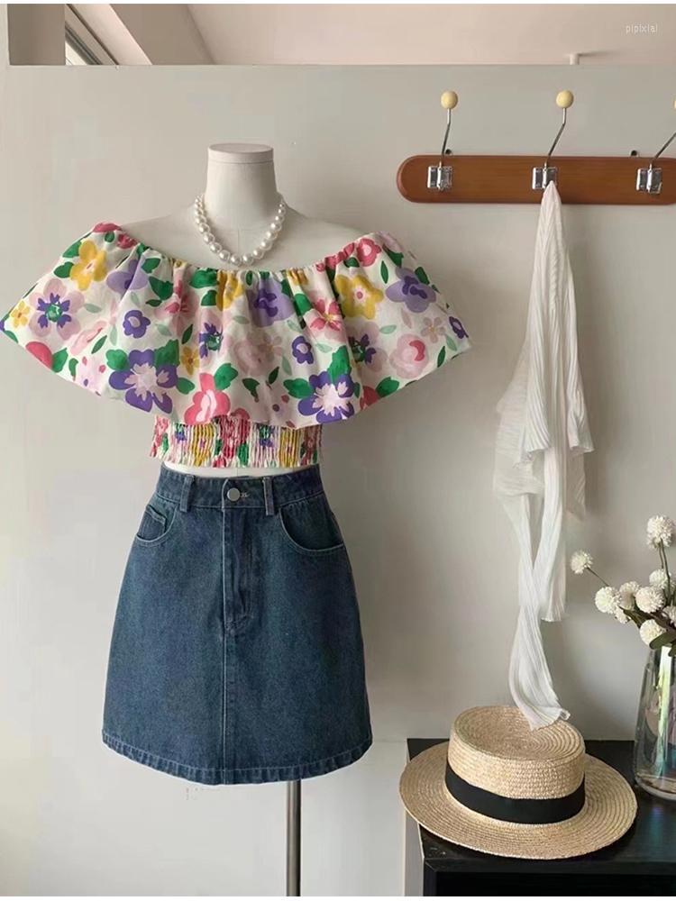 Women's Blouses Summer Women Korean Fashion Crop Tops Design Floral Shirt Slash Neck Blouse Tunic Vintage French Streetwear Gyaru Aesthetic, Decor
Women's Blouses Summer Women Korean Fashion Crop Tops Design Floral Shirt Slash Neck Blouse Tunic Vintage French Streetwear Gyaru Aesthetic, Decor