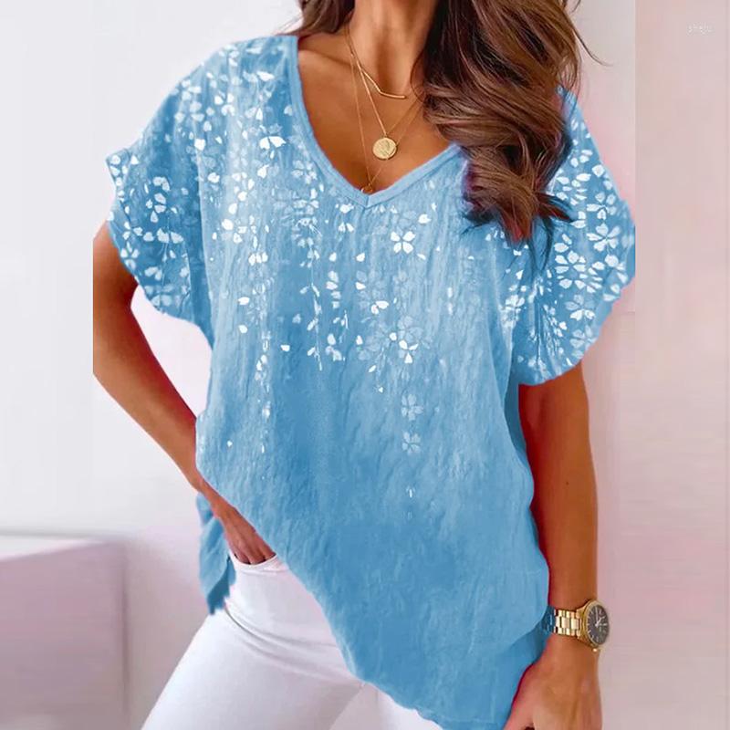 Women's Blouses Summer Casual Loose V-neck Short Sleeve Shirt Fashion Office Lady High Street Bohemian Women Clothing Print Top Pullover, 01 pink
Women's Blouses Summer Casual Loose V-neck Short Sleeve Shirt Fashion Office Lady High Street Bohemian Women Clothing Print Top Pullover, 01 pink