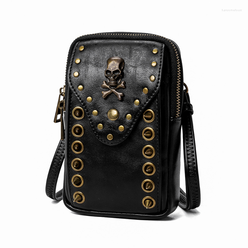 Evening Bags Fashion Trend Skull Rivet Shoulder Bag Multi-function Mini Phone Rock Gothic Style Crossbody, Black
Evening Bags Fashion Trend Skull Rivet Shoulder Bag Multi-function Mini Phone Rock Gothic Style Crossbody, Black