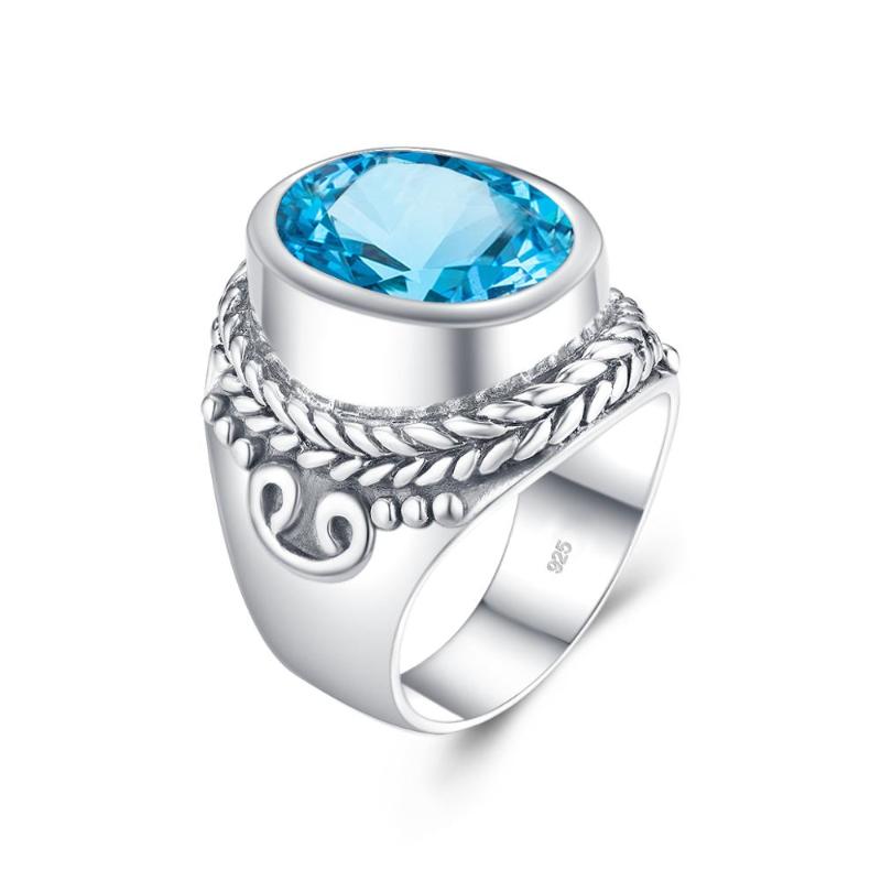Cluster Rings Real 925 Sterling Silver Men Ring Handmade Designer Fine Jewelry Gemstones Blue Topaz Vintage Leaves For Women ClusterCluster
Cluster Rings Real 925 Sterling Silver Men Ring Handmade Designer Fine Jewelry Gemstones Blue Topaz Vintage Leaves For Women ClusterCluster