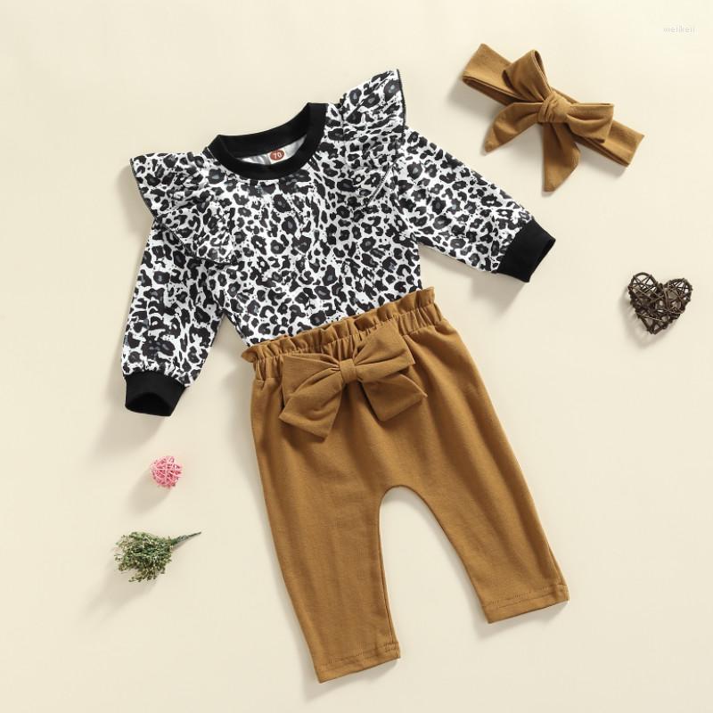 Clothing Sets Baby Girls 3PCS Fall Outfits Ruffle Long Sleeve Leopard Tops Bowknot Pants Headband Set Spring Autumn
Clothing Sets Baby Girls 3PCS Fall Outfits Ruffle Long Sleeve Leopard Tops Bowknot Pants Headband Set Spring Autumn