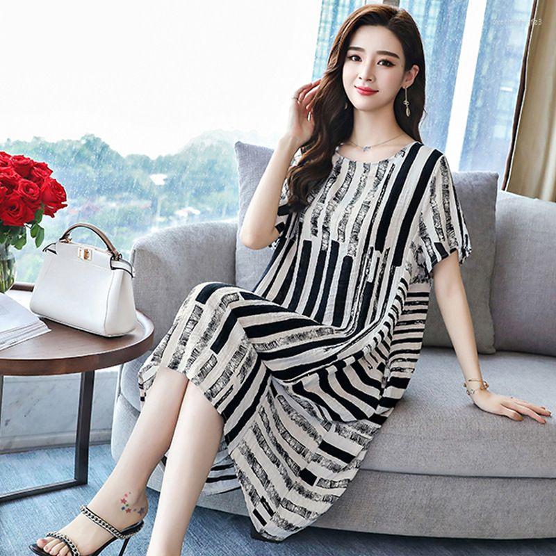 Casual Dresses Fashion Stripe Summer Dress Loose Women's Holiday Beach Female Daily Wear
Casual Dresses Fashion Stripe Summer Dress Loose Women's Holiday Beach Female Daily Wear