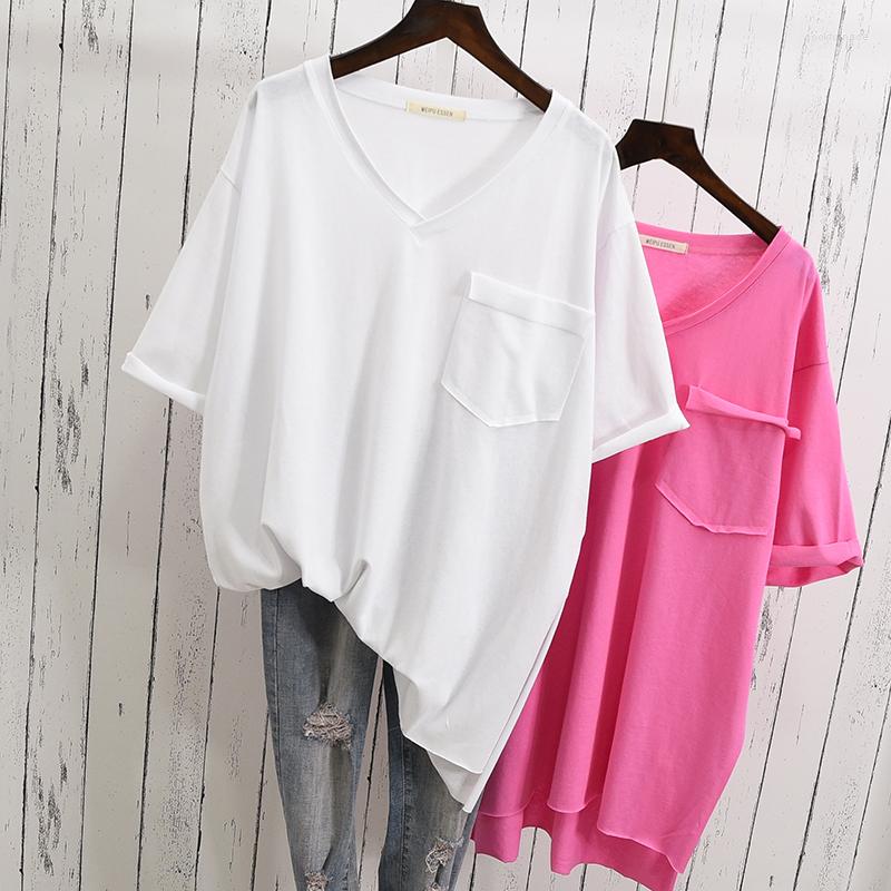 Women's T Shirts Summer Oversized Loose Short Sleeve T-shirts Woman Cotton V-neck Casual Tshirt Chic Pockets Design Tees Mid-length Tops, Orange
Women's T Shirts Summer Oversized Loose Short Sleeve T-shirts Woman Cotton V-neck Casual Tshirt Chic Pockets Design Tees Mid-length Tops, Orange