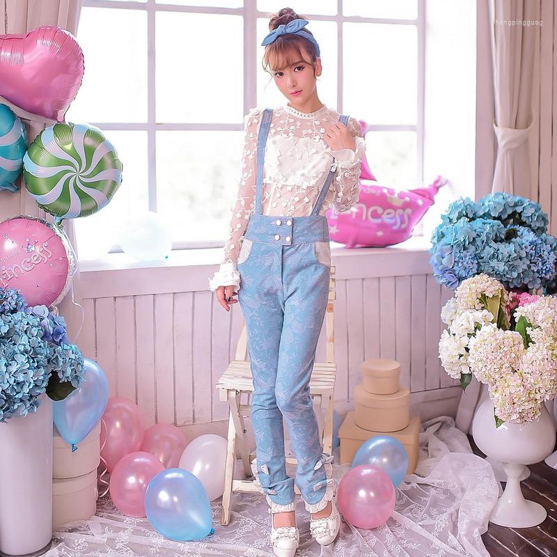Women' Jeans Princess Sweet Lolita Trousers Candy Rain Autumn Roses Bow Jacquard Cowboy Falbala High Waist Suspender C15CD5853, Shirt
Women' Jeans Princess Sweet Lolita Trousers Candy Rain Autumn Roses Bow Jacquard Cowboy Falbala High Waist Suspender C15CD5853, Shirt