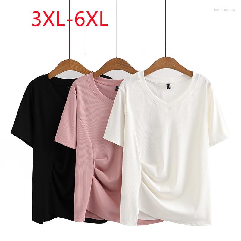 Women's T Shirts 2023 Ladies Summer Plus Size Tops For Women Large Short Sleeve V-neck Pink T-shirt 3XL 5XL 6XL, Black
Women's T Shirts 2023 Ladies Summer Plus Size Tops For Women Large Short Sleeve V-neck Pink T-shirt 3XL 5XL 6XL, Black