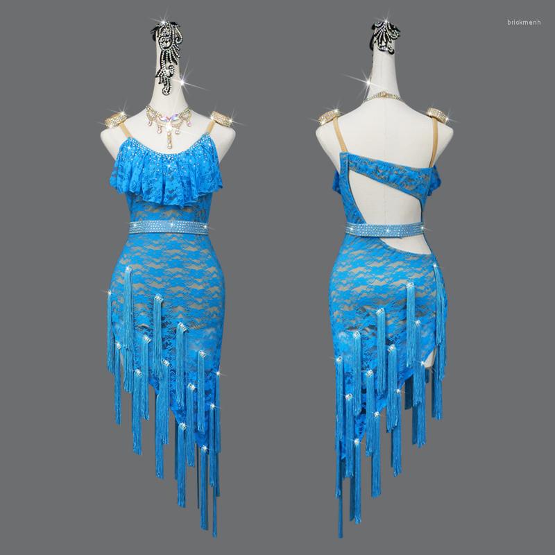 Stage Wear Women Rhinestone Latin Dance Dress Adult Costume Fringe Competition Outfit Salsa Belt, Blue
Stage Wear Women Rhinestone Latin Dance Dress Adult Costume Fringe Competition Outfit Salsa Belt, Blue
