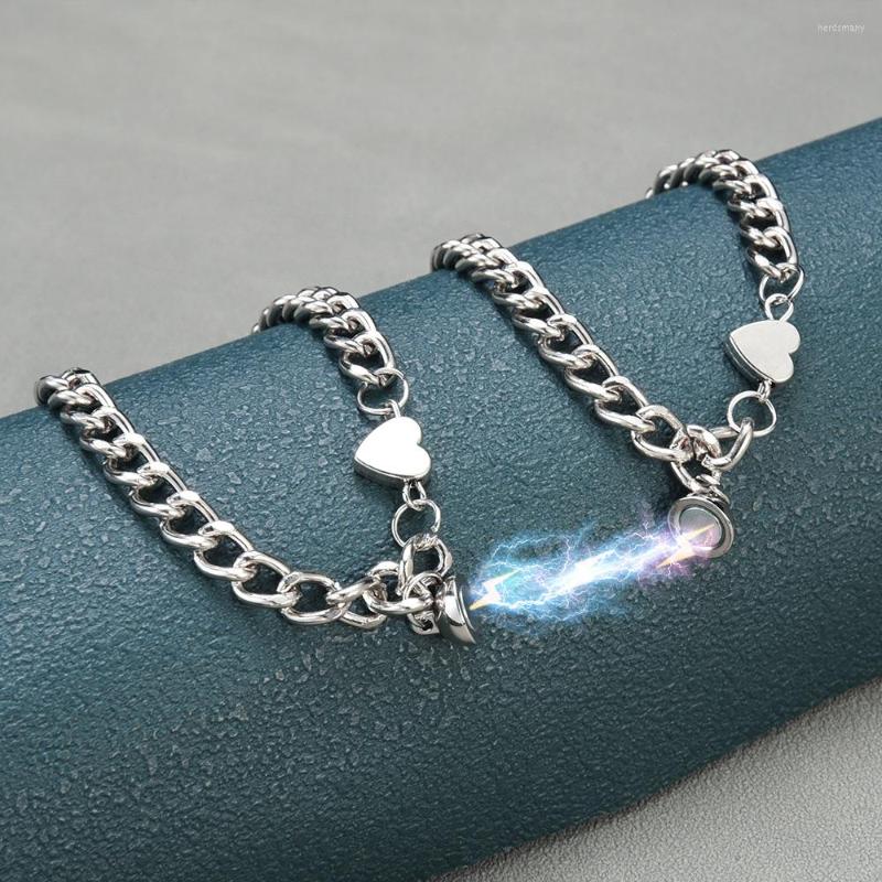 Link Bracelets Fashion Double Love Couple Romantic Magnetic Attraction Heart Bracelet Wedding Party Valentine's Day Gift Jewelry
Link Bracelets Fashion Double Love Couple Romantic Magnetic Attraction Heart Bracelet Wedding Party Valentine's Day Gift Jewelry