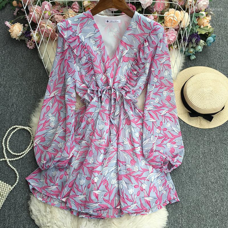 Casual Dresses Sexy V-neck Long Sleeve For Women 2023 Summer Ruffles High Waist Slim Chiffon Print Beach Dress All-match, White
Casual Dresses Sexy V-neck Long Sleeve For Women 2023 Summer Ruffles High Waist Slim Chiffon Print Beach Dress All-match, White
