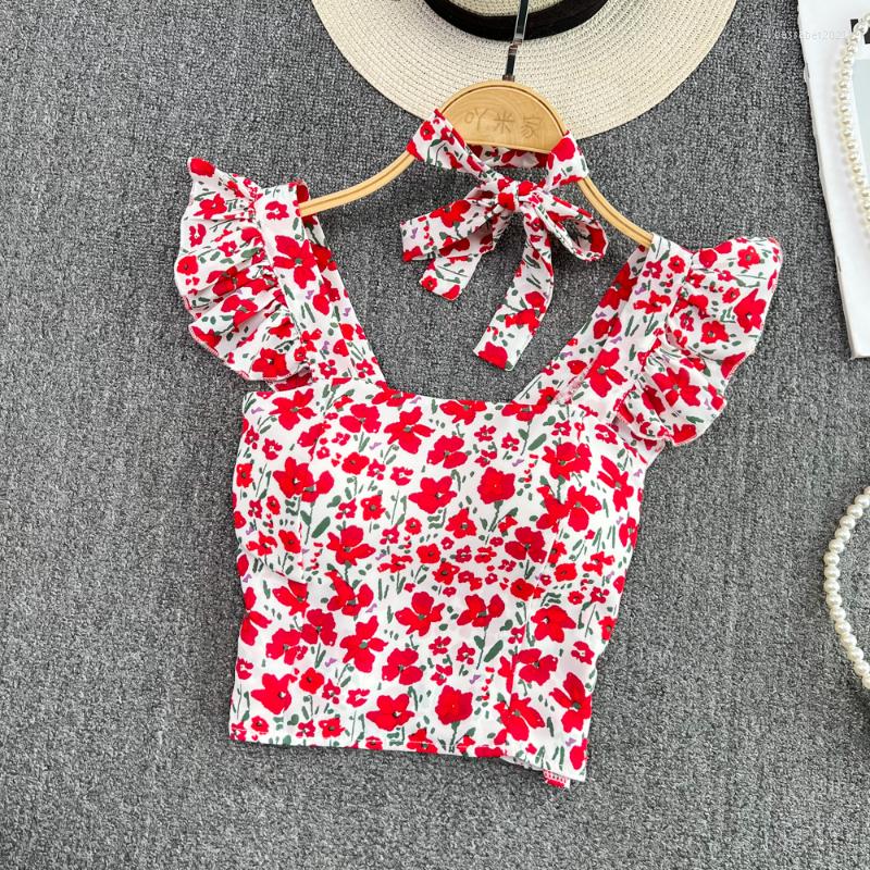 Women's Blouses Vintage Summer Flying Sleeve Square Collar Backless Floral Print Shirt Women's Slim Short Tops Fashion Female Clothing, Black
Women's Blouses Vintage Summer Flying Sleeve Square Collar Backless Floral Print Shirt Women's Slim Short Tops Fashion Female Clothing, Black
