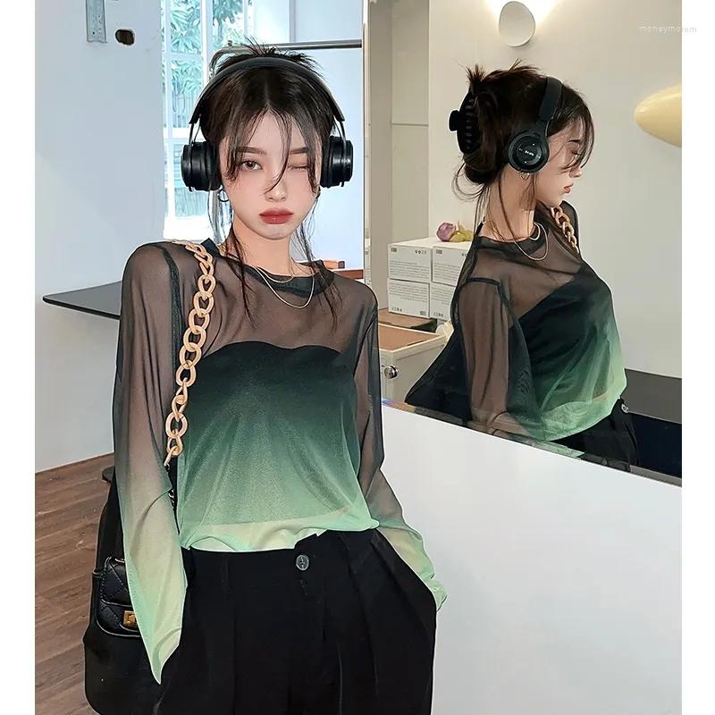 Women' T Shirts Sunscreen Women' T-Shirt Long Sleeve Summer Top Gauze Thin Green Chic Design Aesthetic Loose Casual Urbane 2023, Gradient
Women' T Shirts Sunscreen Women' T-Shirt Long Sleeve Summer Top Gauze Thin Green Chic Design Aesthetic Loose Casual Urbane 2023, Gradient