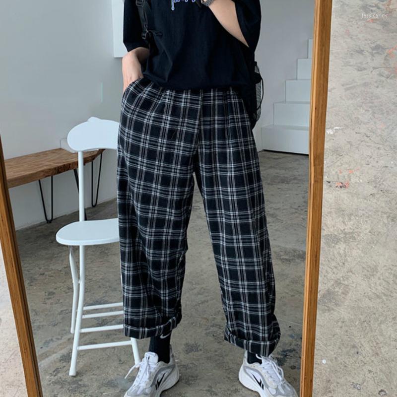 Women's Pants Four Seasons Wide Leg Women Fashion Black Trousers Harajuku Vintage Plaid High Waist Full Length Bottoms, 903-1
Women's Pants Four Seasons Wide Leg Women Fashion Black Trousers Harajuku Vintage Plaid High Waist Full Length Bottoms, 903-1