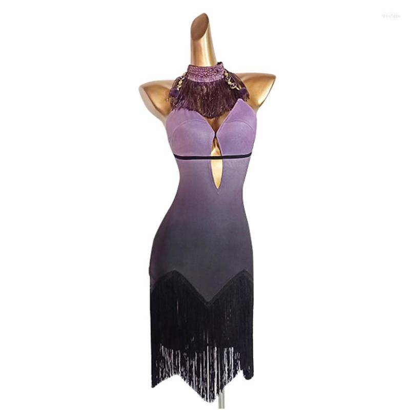 Stage Wear Stand-up Collar Latin Dance Shirt Female Sleeveless Adult Tassel Competition Performance Modern Practice Clothes, Purple
Stage Wear Stand-up Collar Latin Dance Shirt Female Sleeveless Adult Tassel Competition Performance Modern Practice Clothes, Purple
