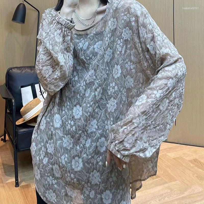 Women's Blouses Broken Flowers Three-dimensional Decoration Blouse Casual Loose Spring Summer Thin Long Sleeve Female Korean Fashion Folds, Khaki
Women's Blouses Broken Flowers Three-dimensional Decoration Blouse Casual Loose Spring Summer Thin Long Sleeve Female Korean Fashion Folds, Khaki