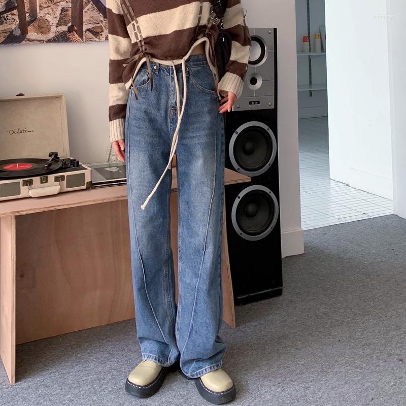 Women' Jeans High Waist Harajuku Straight Women Chic Design Loose Long All-match Denim Wide Leg Pants 2023 Spring Female Lady Trousers, Blue
Women' Jeans High Waist Harajuku Straight Women Chic Design Loose Long All-match Denim Wide Leg Pants 2023 Spring Female Lady Trousers, Blue
