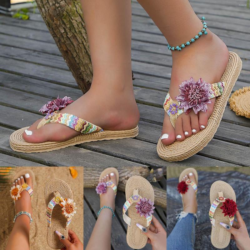 Slippers Women Flip Flop Fashionable Summer Pattern Indoor And Outdoor Versatility Straw Woven Flower Crazy Lady For, Yellow
Slippers Women Flip Flop Fashionable Summer Pattern Indoor And Outdoor Versatility Straw Woven Flower Crazy Lady For, Yellow