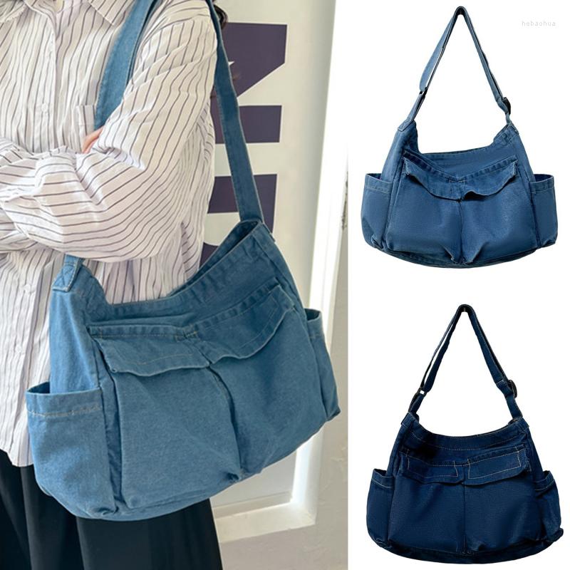 Evening Bags Denim Crossbody For Women Japanese Style Unisex Casual Pocket Books School Bag Students Shoulder Large Jeans, Blue
Evening Bags Denim Crossbody For Women Japanese Style Unisex Casual Pocket Books School Bag Students Shoulder Large Jeans, Blue