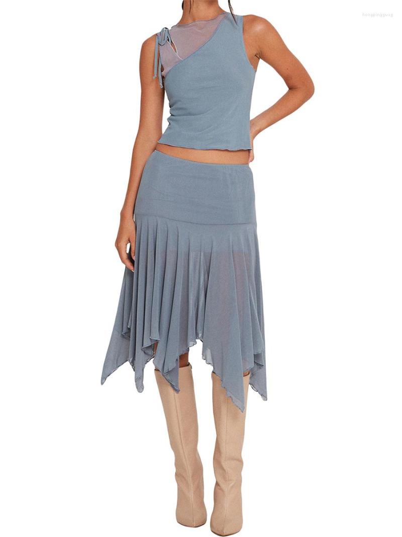 Skirts Women Summer Long Skirt Solid Color A-Line High Waist Irregular Pleated Hem Streetwear, Blue
Skirts Women Summer Long Skirt Solid Color A-Line High Waist Irregular Pleated Hem Streetwear, Blue
