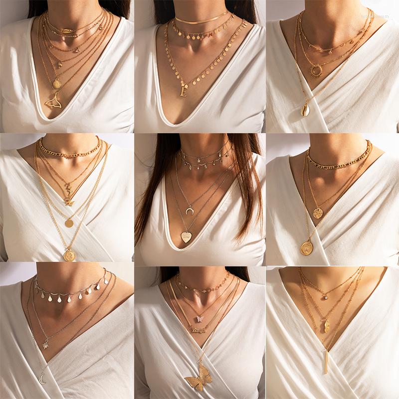Pendant Necklaces Bohemian Shell Butterfly Pandent Necklace For Women Fashion Water Drop Star Moon Multilayer Choker Party Jewelry
Pendant Necklaces Bohemian Shell Butterfly Pandent Necklace For Women Fashion Water Drop Star Moon Multilayer Choker Party Jewelry