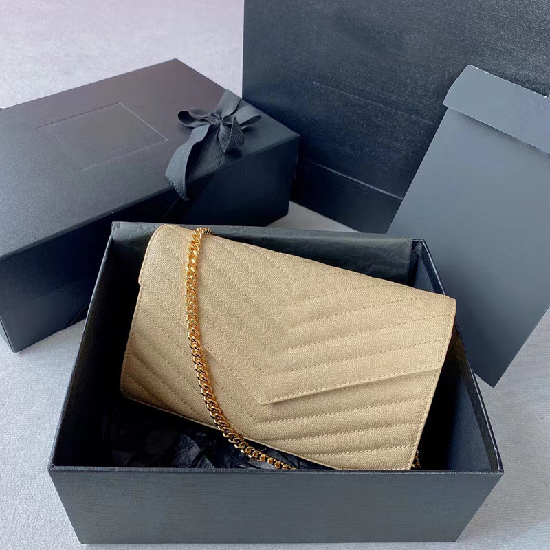 fashion bag designer woman bag chain shoulder bags black genuine leather crossbody purse red tan card holder multi pochette small cross body envelope bag lady purse