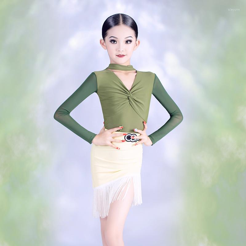 Stage Wear Children Latin Dancewear Samba Practice Bodysuit Skirt ChaCha Performance Costume Split Suit Rumba Dancer Outfit YS4708
Stage Wear Children Latin Dancewear Samba Practice Bodysuit Skirt ChaCha Performance Costume Split Suit Rumba Dancer Outfit YS4708