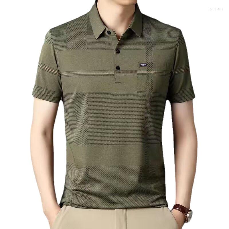 Men's Polos Summer Adult Men Polo Shirts Short Sleeve T-shirts With Pockets, 603 blue