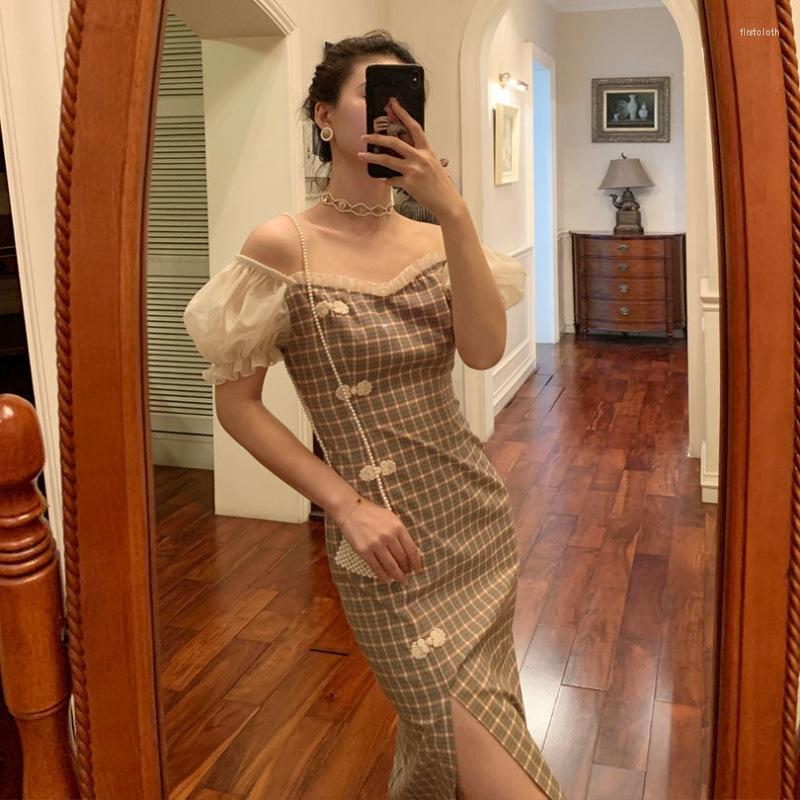 Ethnic Clothing Cheongsam Improved Dress Retro French Style Plaid Traditional Chinese 2023 Wooden Ear National Grain Slit Mid-Length Skirt
Ethnic Clothing Cheongsam Improved Dress Retro French Style Plaid Traditional Chinese 2023 Wooden Ear National Grain Slit Mid-Length Skirt