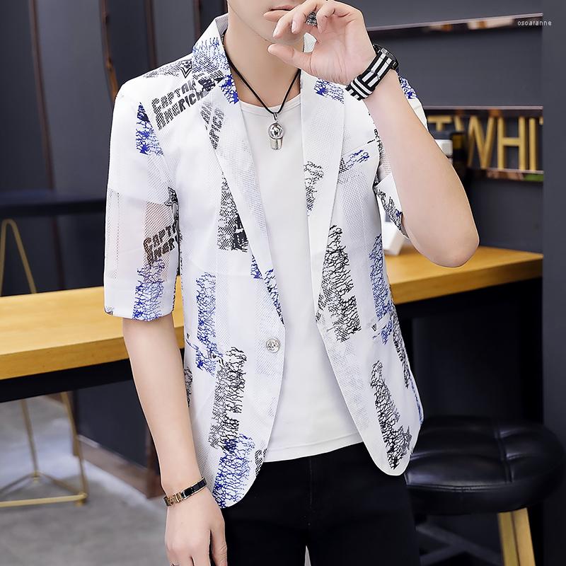 Men's Suits Summer Suit Jacket Men's Sun Protection Hollowed Blazers Korean Thin 3/4 Sleeves Slim Casual Social Streetwear Men Clothing, Black
Men's Suits Summer Suit Jacket Men's Sun Protection Hollowed Blazers Korean Thin 3/4 Sleeves Slim Casual Social Streetwear Men Clothing, Black