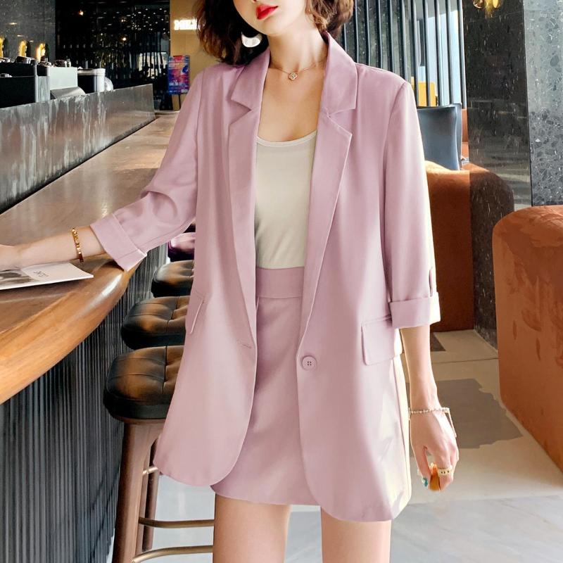 Two Piece Dress Summer Casual Elegant Office Lady Women Career Korean Fashion Half Sleeve Blazer Coats Hight Waist Mini Skirts 2 Pieces Set, Black
Two Piece Dress Summer Casual Elegant Office Lady Women Career Korean Fashion Half Sleeve Blazer Coats Hight Waist Mini Skirts 2 Pieces Set, Black