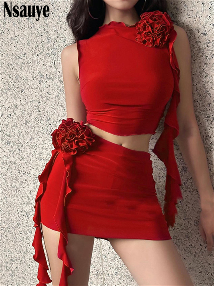 Two Piece Dress Nsauye Y2K Women Sexy Skirt Set Summer Flower Ruffles Mini Fashion Crop Tops And Wrap Suit Club Streetwear 2023 230508, White
Two Piece Dress Nsauye Y2K Women Sexy Skirt Set Summer Flower Ruffles Mini Fashion Crop Tops And Wrap Suit Club Streetwear 2023 230508, White