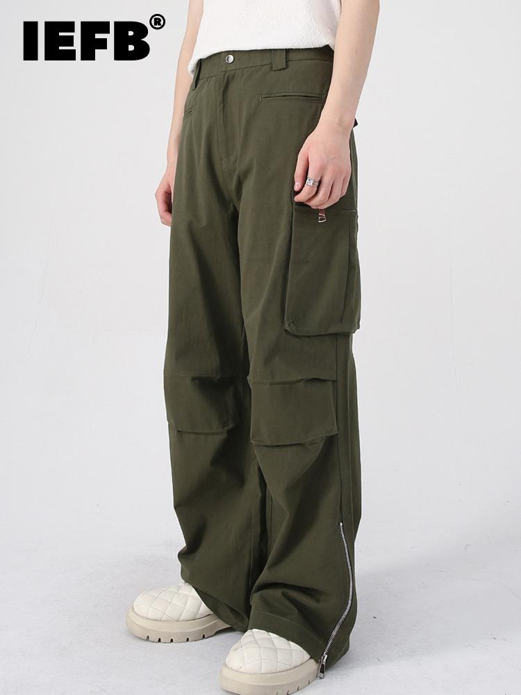 Pants IEFB Men's Cargo Pants Autumn New Simple Solid Color Design Loose Casual 2023 Pocket Solid Color Wide Leg Male Trousers 9A5403, Black
Pants IEFB Men's Cargo Pants Autumn New Simple Solid Color Design Loose Casual 2023 Pocket Solid Color Wide Leg Male Trousers 9A5403, Black