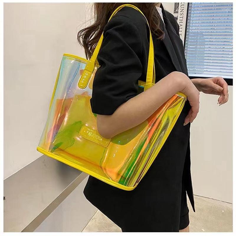 Evening Bags 2023 Summer Fashion Laser Women's Shoulder Bag Street Trend Tote Leisure Holiday Female Waterproof PVC Jelly, Black
Evening Bags 2023 Summer Fashion Laser Women's Shoulder Bag Street Trend Tote Leisure Holiday Female Waterproof PVC Jelly, Black