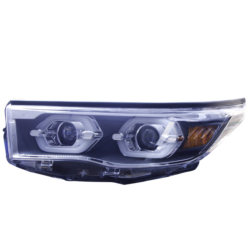 Car Headlights For Toyota Highlander 20 15-20 17 Retrofitting LED Angel Eye Daytime Running Light Lens Xenon Headlights